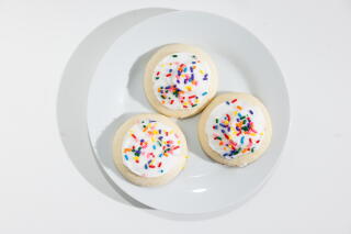 Frosted sugar cookies from Favorite Day Bakery.