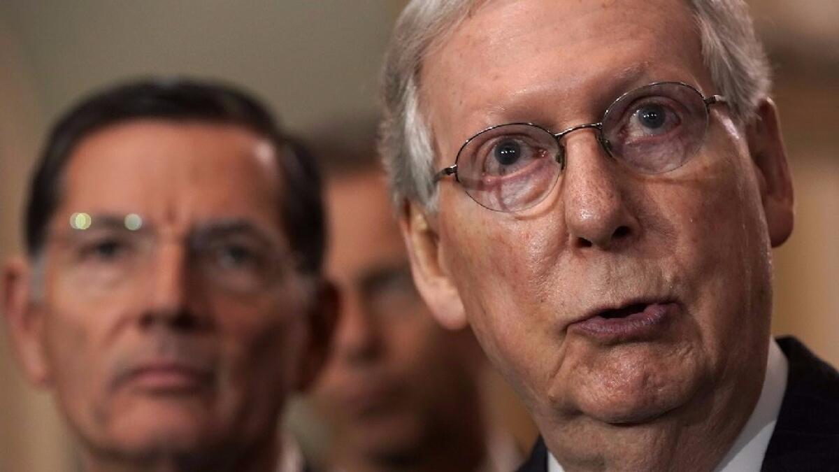 "It's time to make a deal," Senate Majority Leader Sen. Mitch McConnell (R-Ky.) said Wednesday in endorsing President Trump's plan, which failed to win passage Thursday.