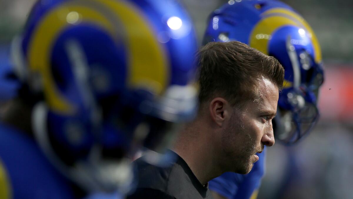 Despite Rams regressing, Sean McVay won't hit panic button yet - Los  Angeles Times
