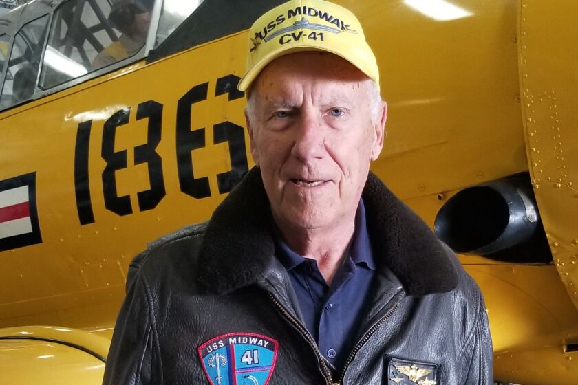 Rafe Arnott, retired Navy pilot and USS Midway Museum volunteer docent.