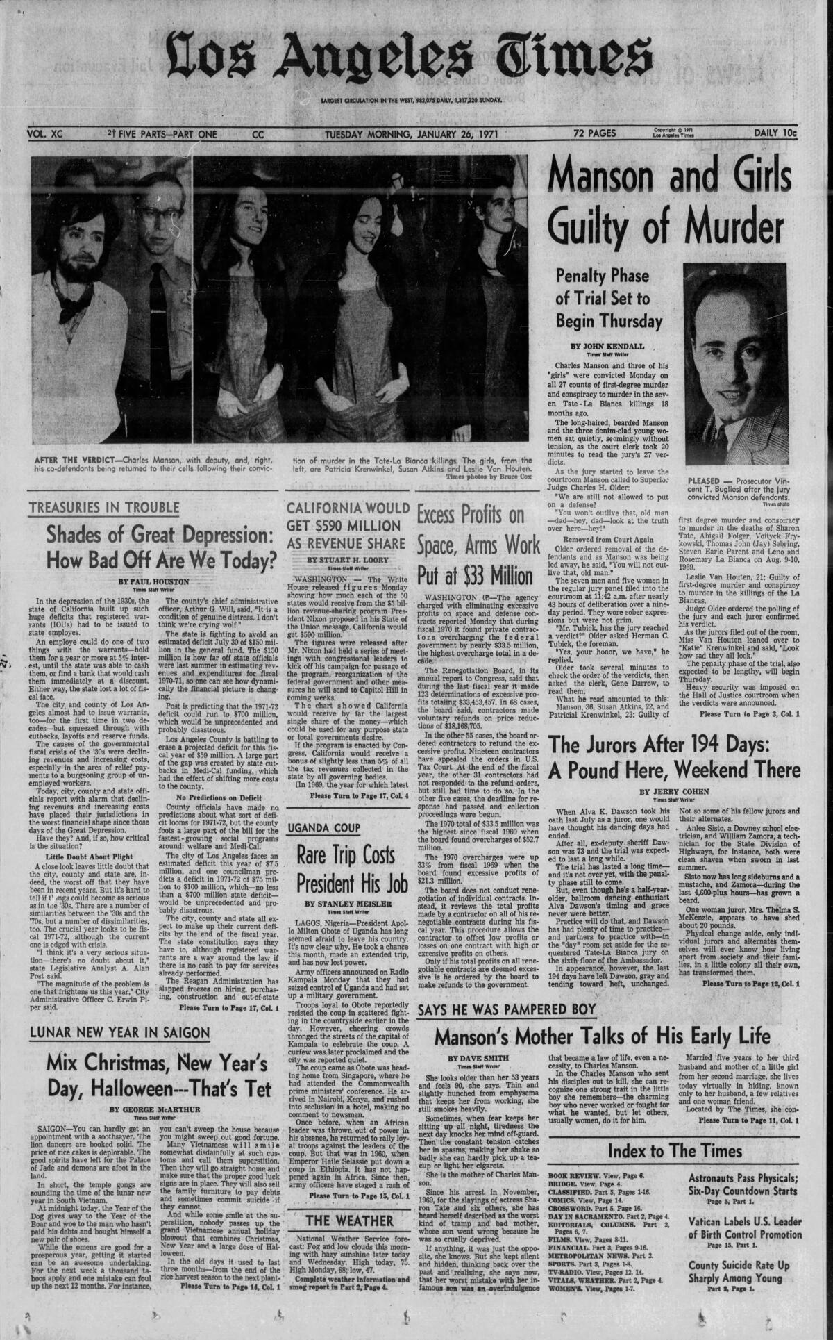An image of a historical front page. 
