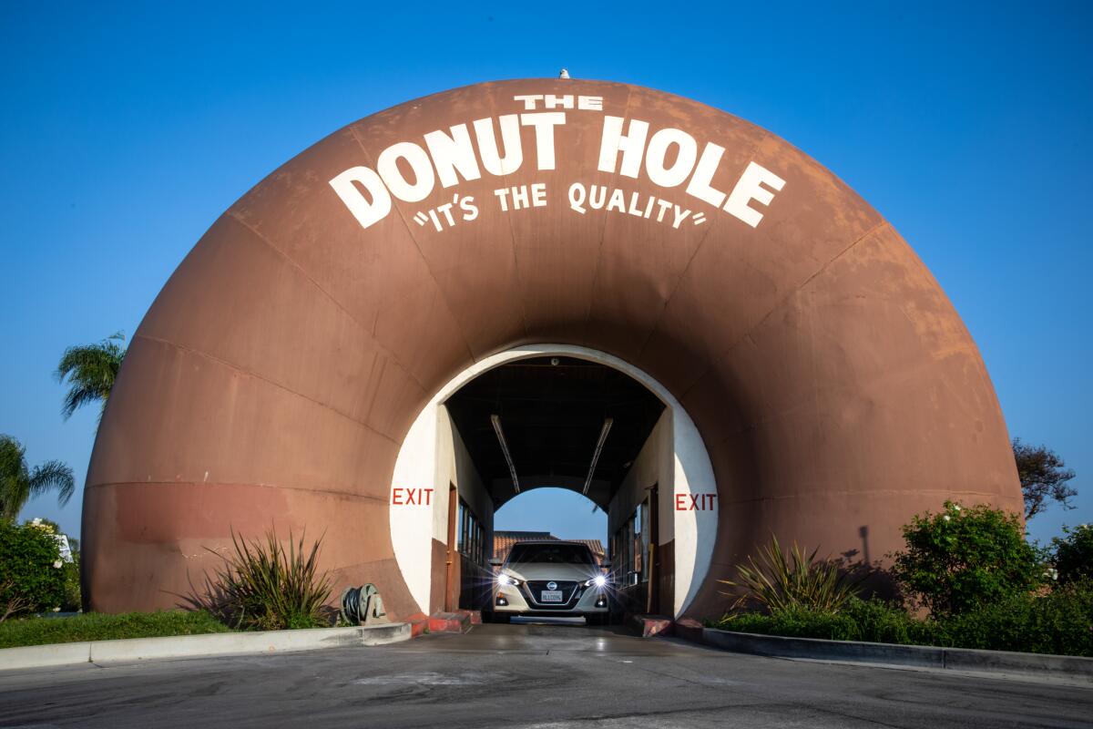 The Donut Hole, the historic drive-through donut shop in La Puente.