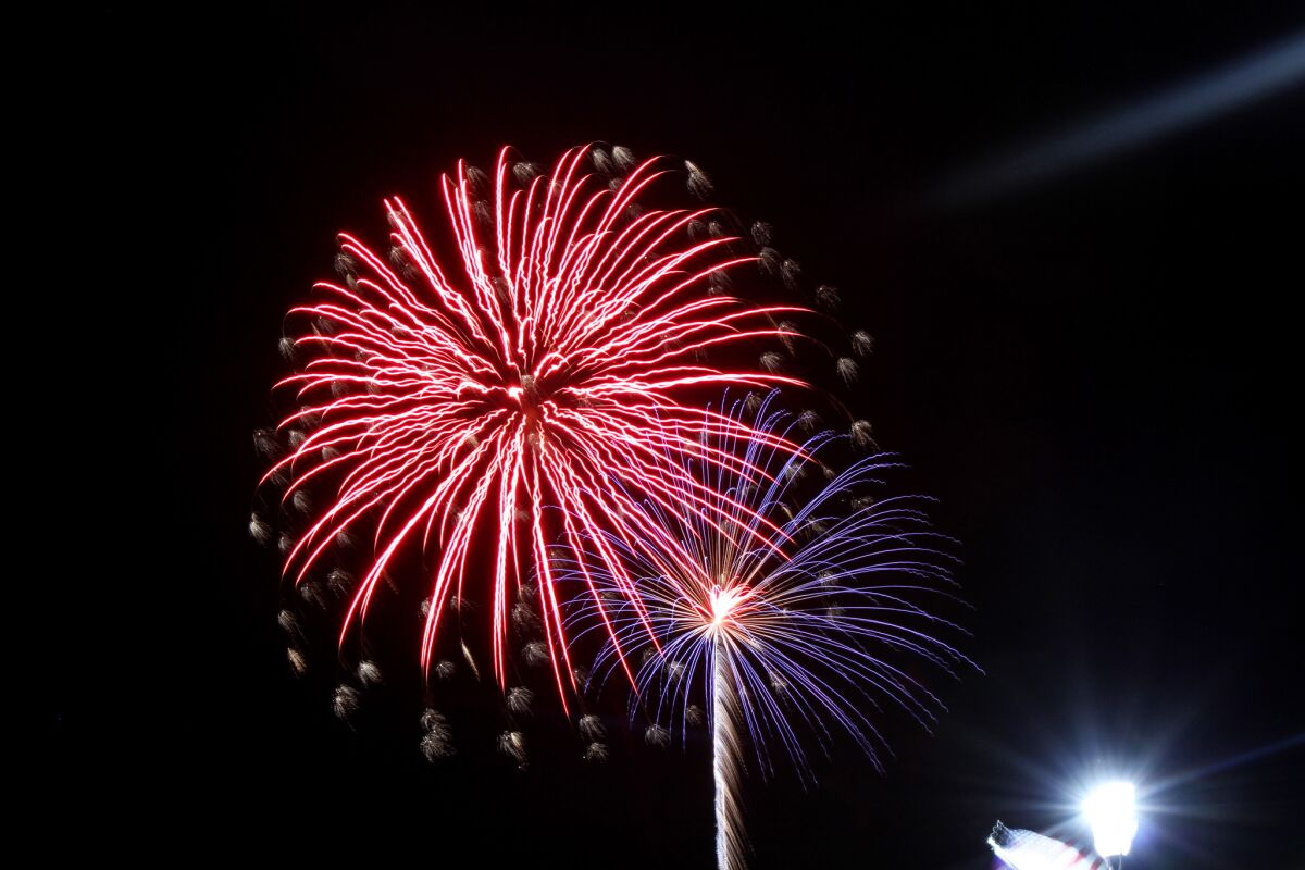 The 2014 fireworks show lights up the sky at the harbor in Atlantic Highlands, N.J., Friday, July 4, 2014. The National Safety Council says Independence Day is the most dangerous holiday.