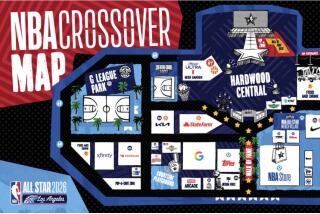 NBA Crossover map of the Convention Center layout.