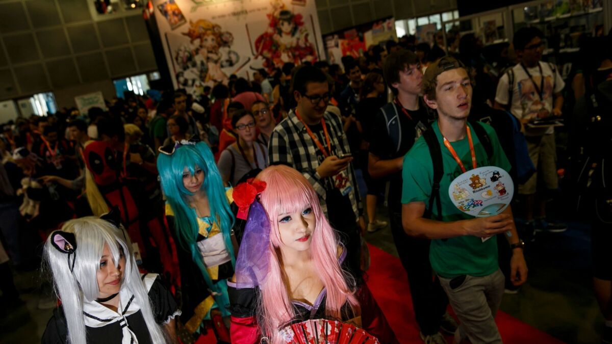 Fans attending last year's Anime Expo in L.A. enjoyed dressing up as their favorite characters, or cosplay.