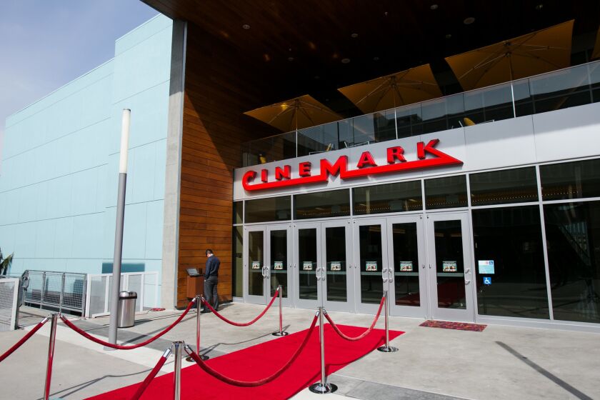LOS ANGELES, CALIF. -- TUESDAY, MARCH 10, 2015: New Cinemark movie theater in the Playa Vista neighborhood of Los Angeles, Calif., on March 10, 2015. (Marcus Yam / Los Angeles Times)