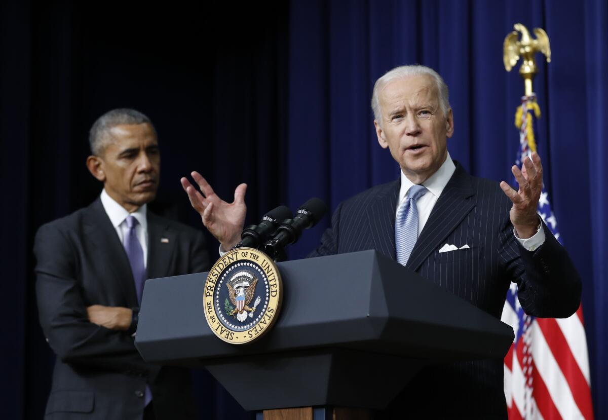 In 2016, Vice President Joe Biden speaks before President Obama's signature of the 21st Century Cures Act.