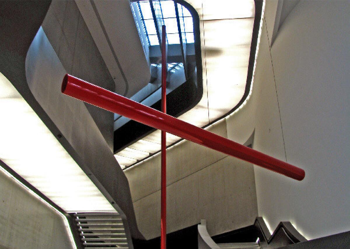 An interior view of the Maxxi museum in Rome.
