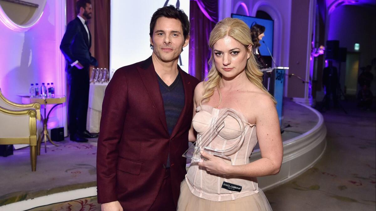 James Marsden and Ilaria Urbinati.