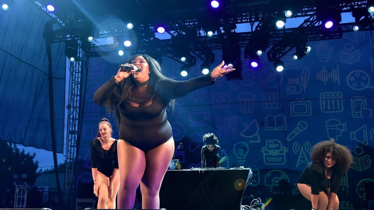Lizzo performs in Los Angeles in October.