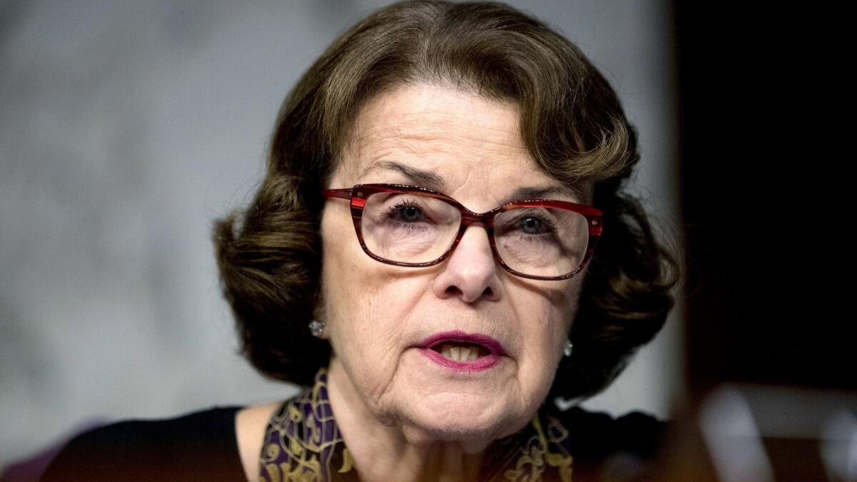 U.S. Sen. Dianne Feinstein.