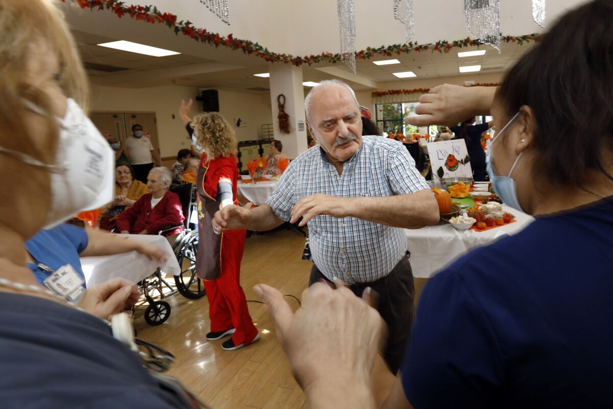 Manaser Yadegaryan dances to traditional Armenia music.