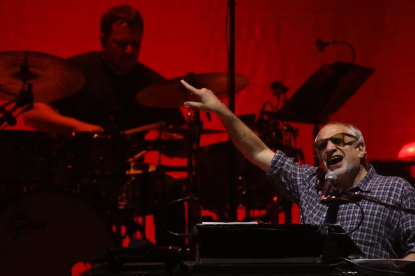 INGLEWOOD, CA - MAY 30, 2018 - Donald Fagen, co-founder of Steely Dan, performs with the group at the Forum in Inglewood on May 30, 2018. This is the veteran jazz-rock group's first tour since the 2017 death of co-founder Walter Becker. (Genaro Molina/Los Angeles Times)
