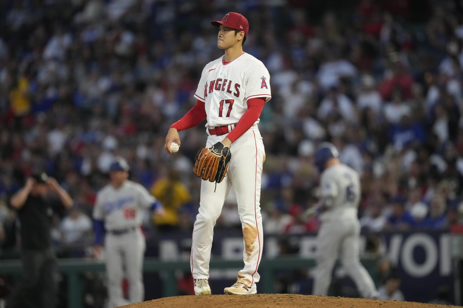 Shohei Ohtani 17 Los Angeles Angels baseball player cartoon