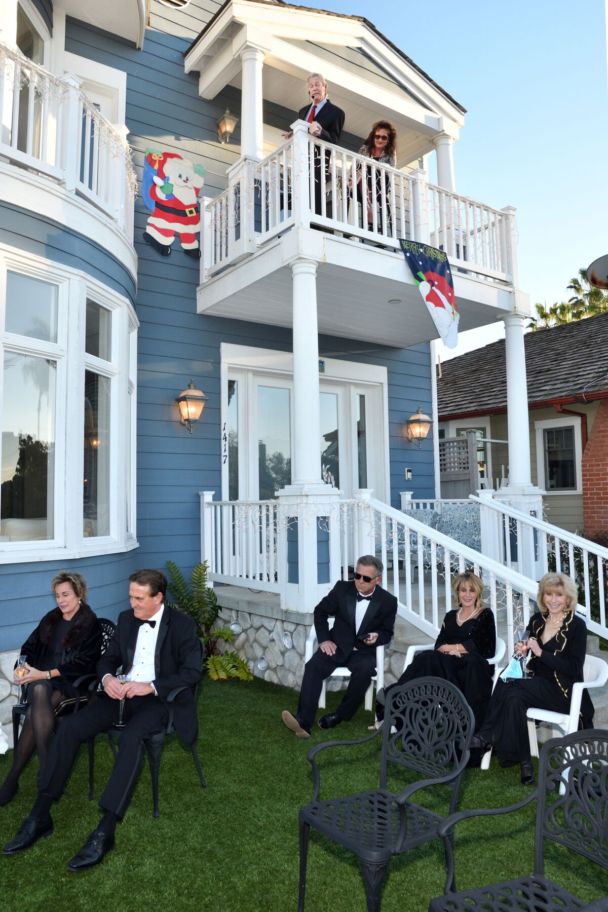 Above: Arthur Hammons and Virginia Foster. Below: Nicola Badamo, Anthony Greenwell, Michael and Julie Furby, Carol Frank.