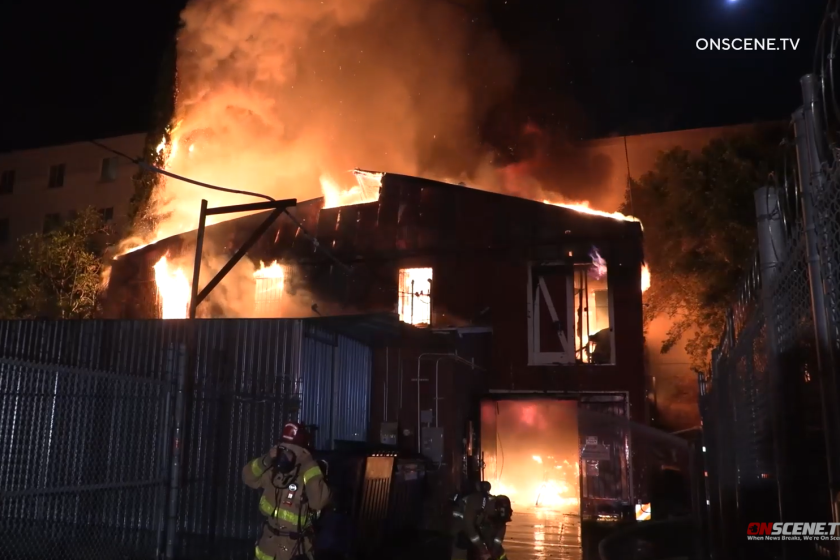 A fire at a pedicab warehouse in East Village started around 4:30 a.m., fire officials said.