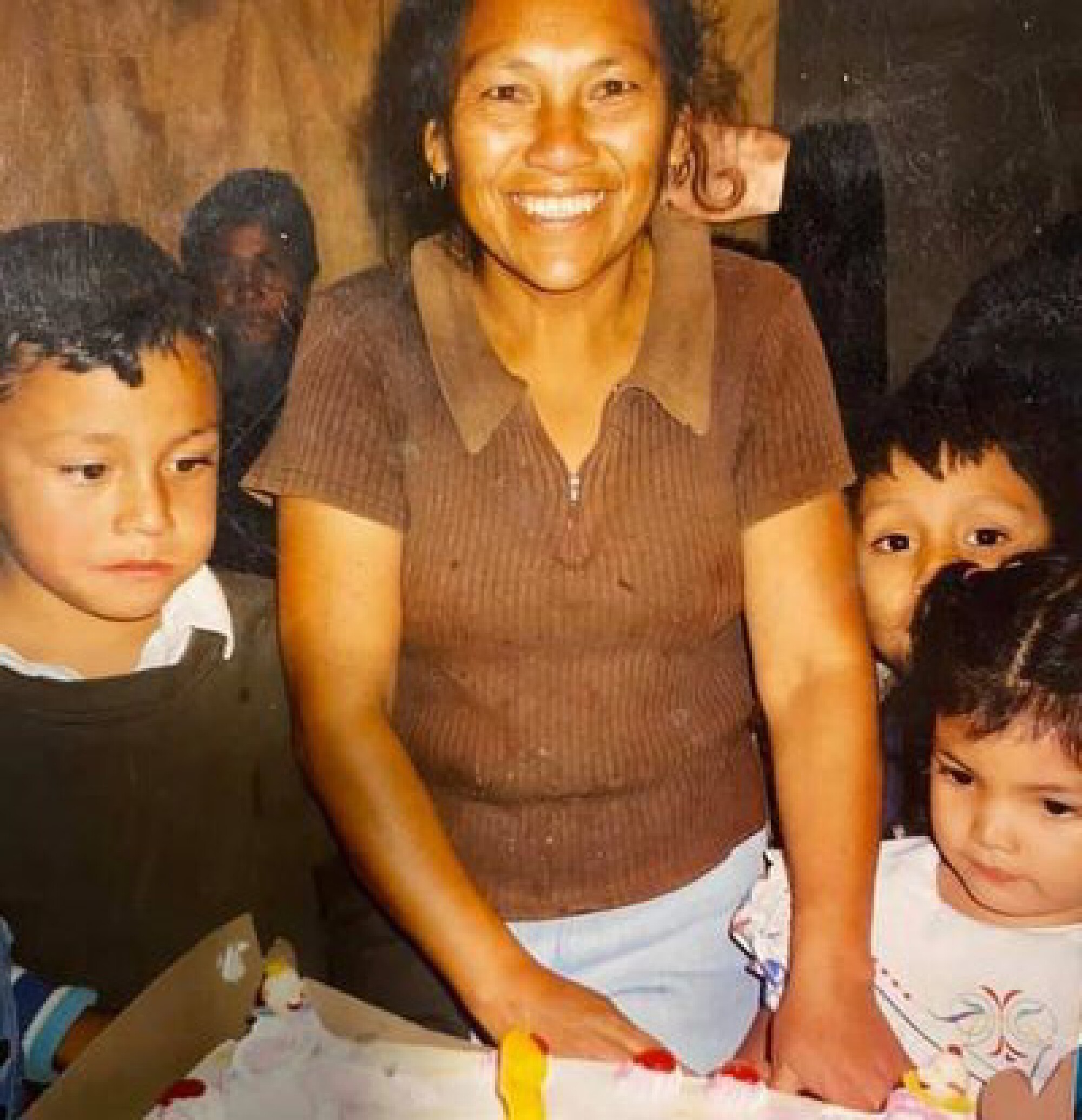 Angela Rangel and her family celebrate a birthday.