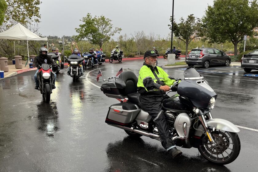 Jewish Motorcyclists Alliance members arrived in San Diego as part of their Ride 2 Remember.