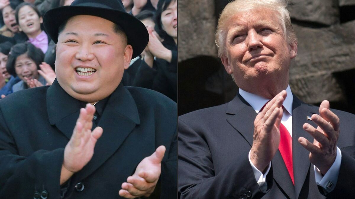 North Korean leader Kim Jong Un and President Trump.