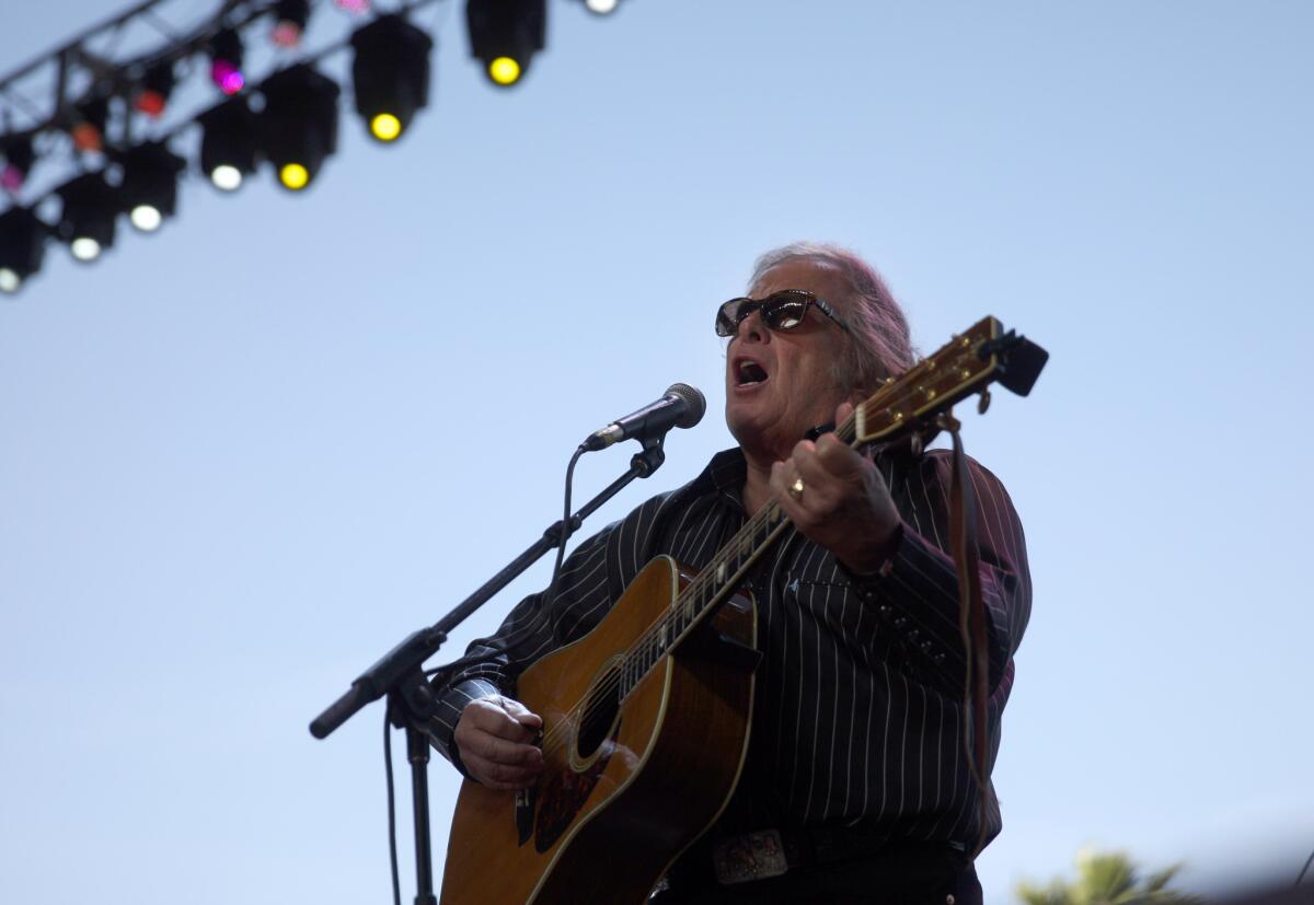 Don McLean performs "American Pie" in 2014 at the Stagecoach Country Music Festival in Indio. The original manuscript for the 1971 hit song sold April 7 at auction for $1.2 million.