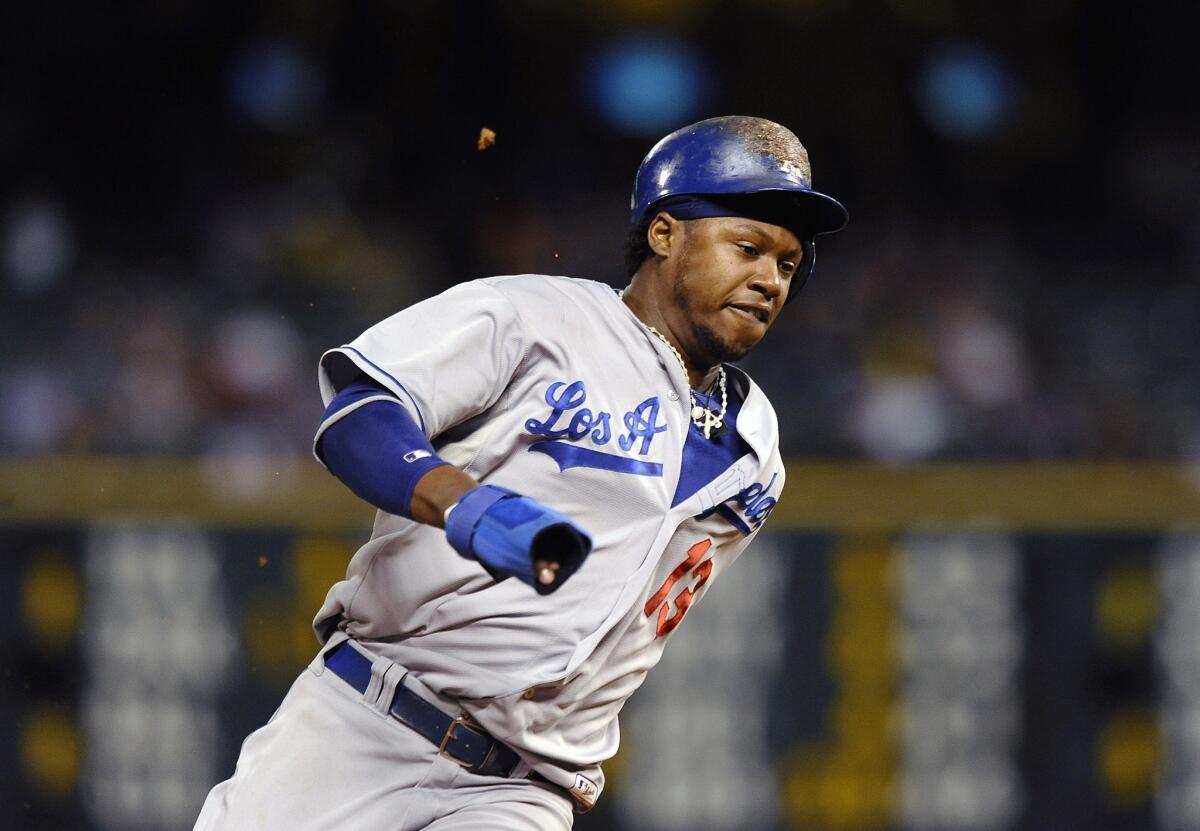 Dodgers shortstop Hanley Ramirez made an early exit in Thursday's win over the San Francisco Giants after experiencing tightness in his left hamstring.