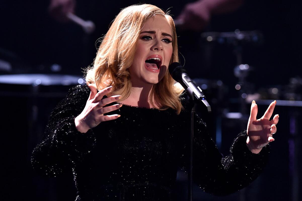 Adele gives listeners what they expect. And that voice ...