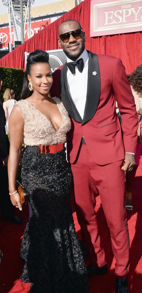 NBA phenom LeBron James and fiancee Savannah Brinson attend the 2013 ESPY Awards at Nokia Theatre at L.A. Live on July 17.