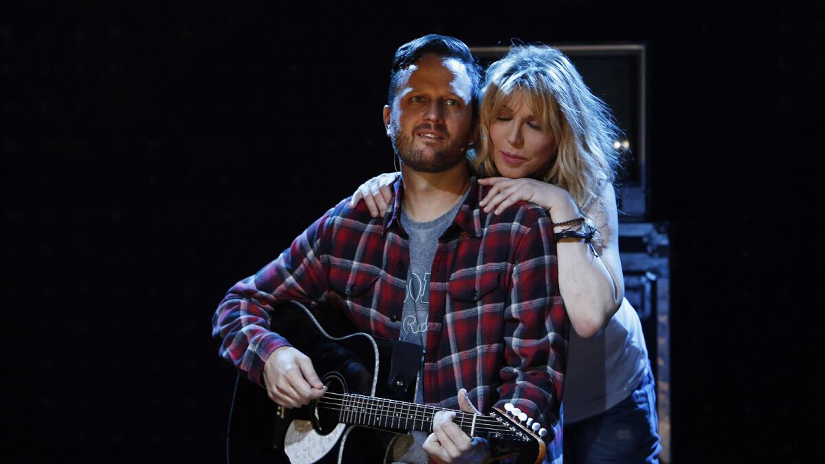 Todd Almond and Courtney Love in "Kansas City Choir Boy."