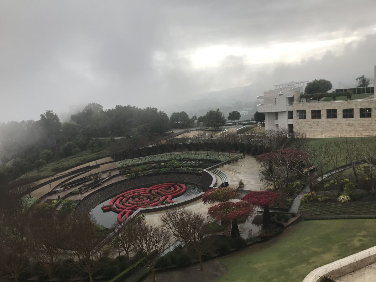 The Getty Center gardens on March 13, 2020.