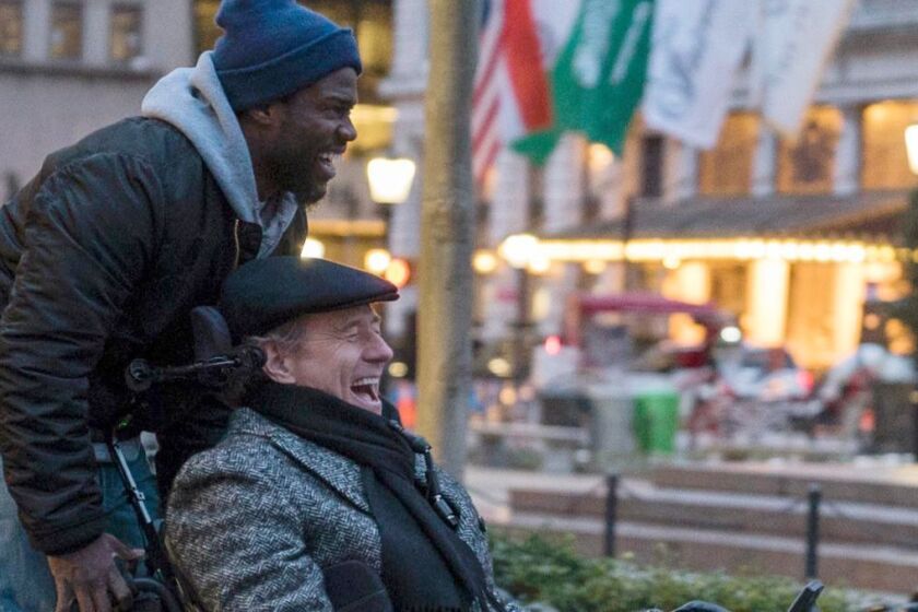 In "The Upside," Bryan Cranston stars as a wealthy but depressed quadriplegic who hires a convict-turned-caregiver (Kevin Hart). Advocates for the disabled say Cranston's role should have been played by a disabled actor. MUST CREDIT: David Lee. STX Films ** Usable by LA, BS, CT, DP, FL, HC, MC, OS, SD, CGT and CCT **