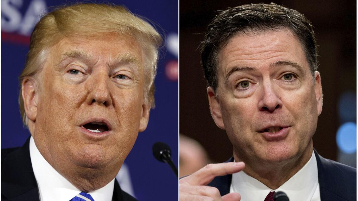 President Trump and former FBI Director James B. Comey.