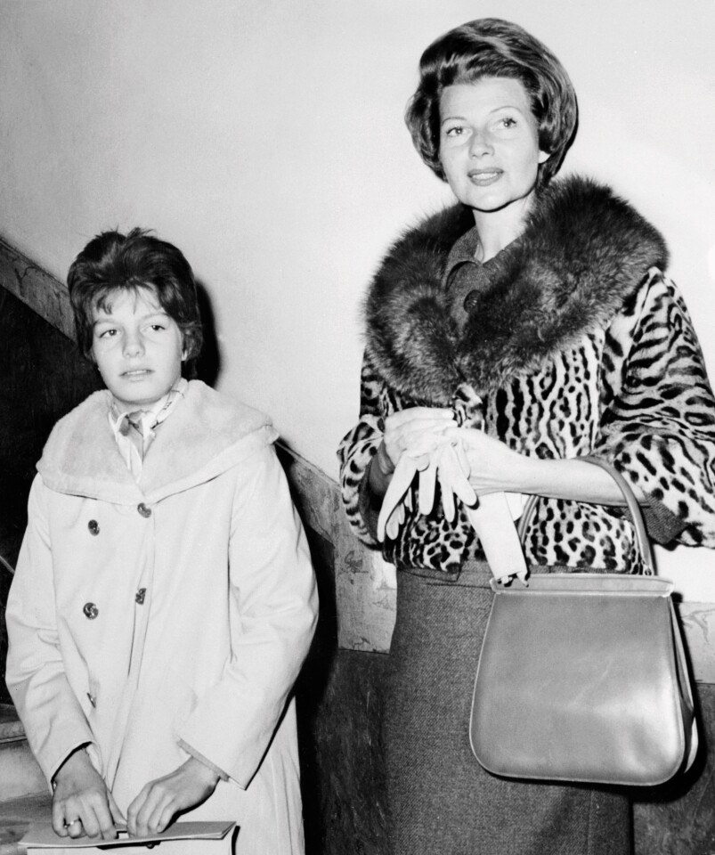 Rita Hayworth, right, pictured with her daughter Yasmina in 1960, was one of Vidal Sassoon's famous clients.