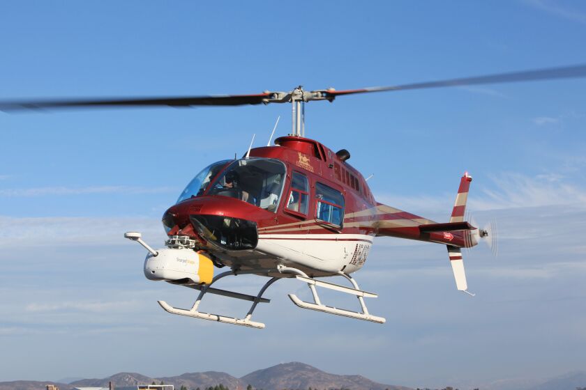 SDG&E is using helicopters equipped with LiDAR technology to inspect overhead electric power lines and equipment.