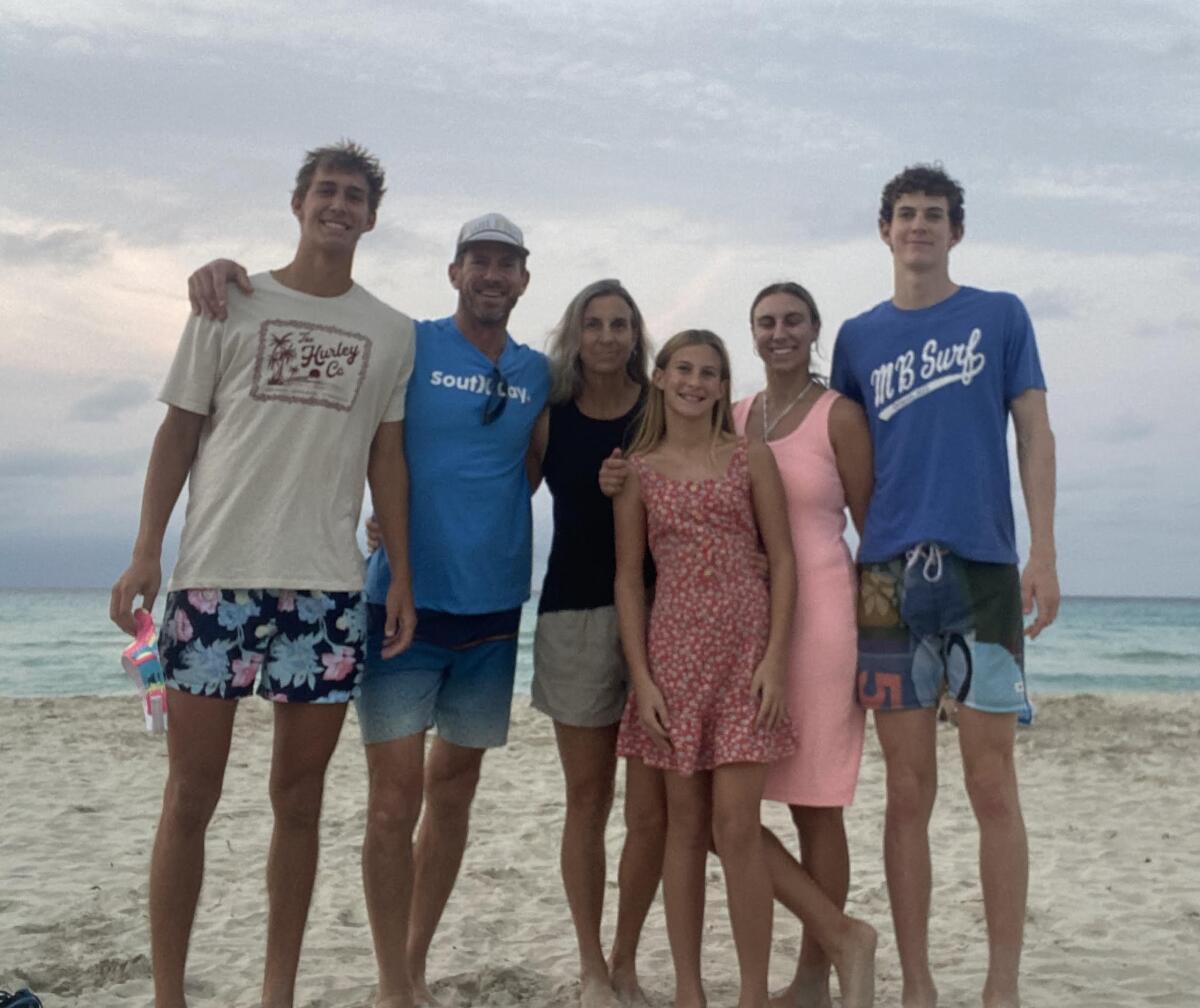 The Bradford volleyball family (left to right).