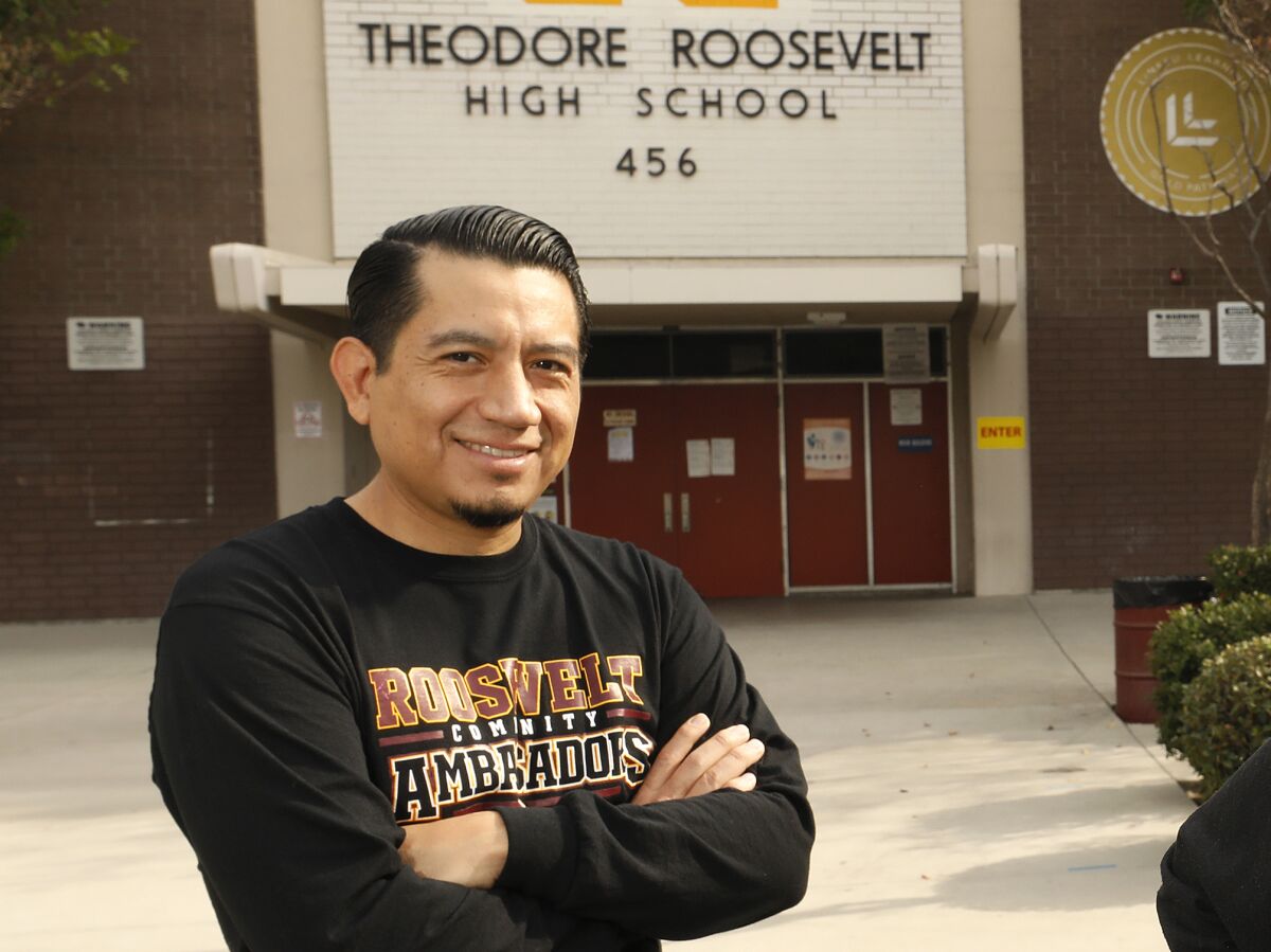 Jorge Lopez teaches ethnic studies at Roosevelt High School in Boyle Heights.