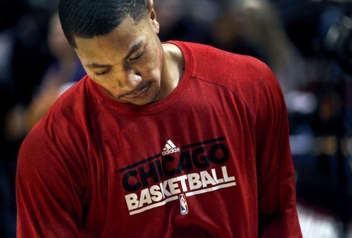 Chicago Bulls point guard Derrick Rose remains sidelined while recovering from a torn anterior cruciate ligament.