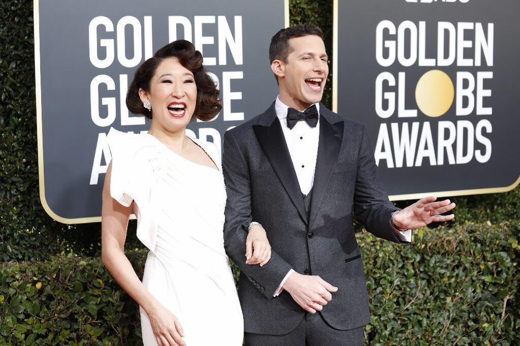 Sandra Oh and Andy Samberg.