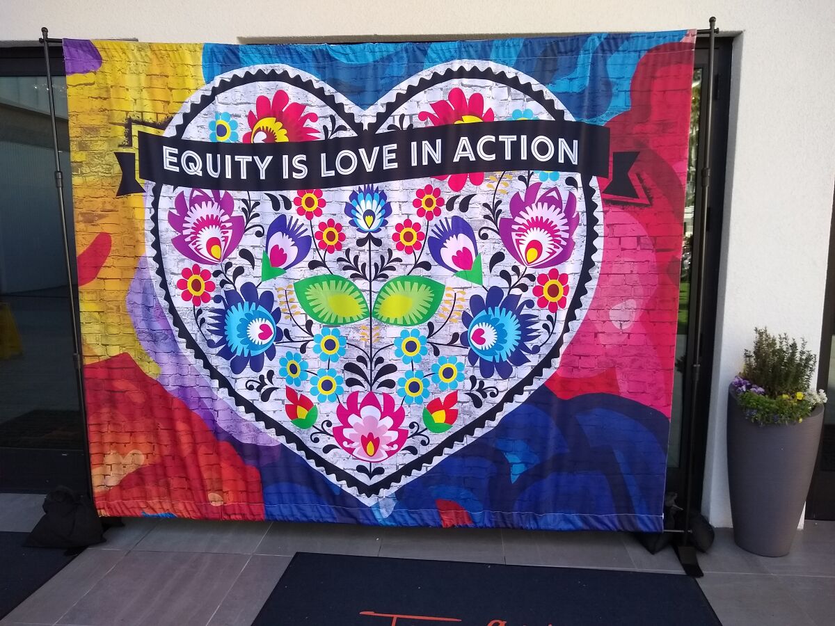 A poster at the recent San Diego County Office of Education Equity Conference.