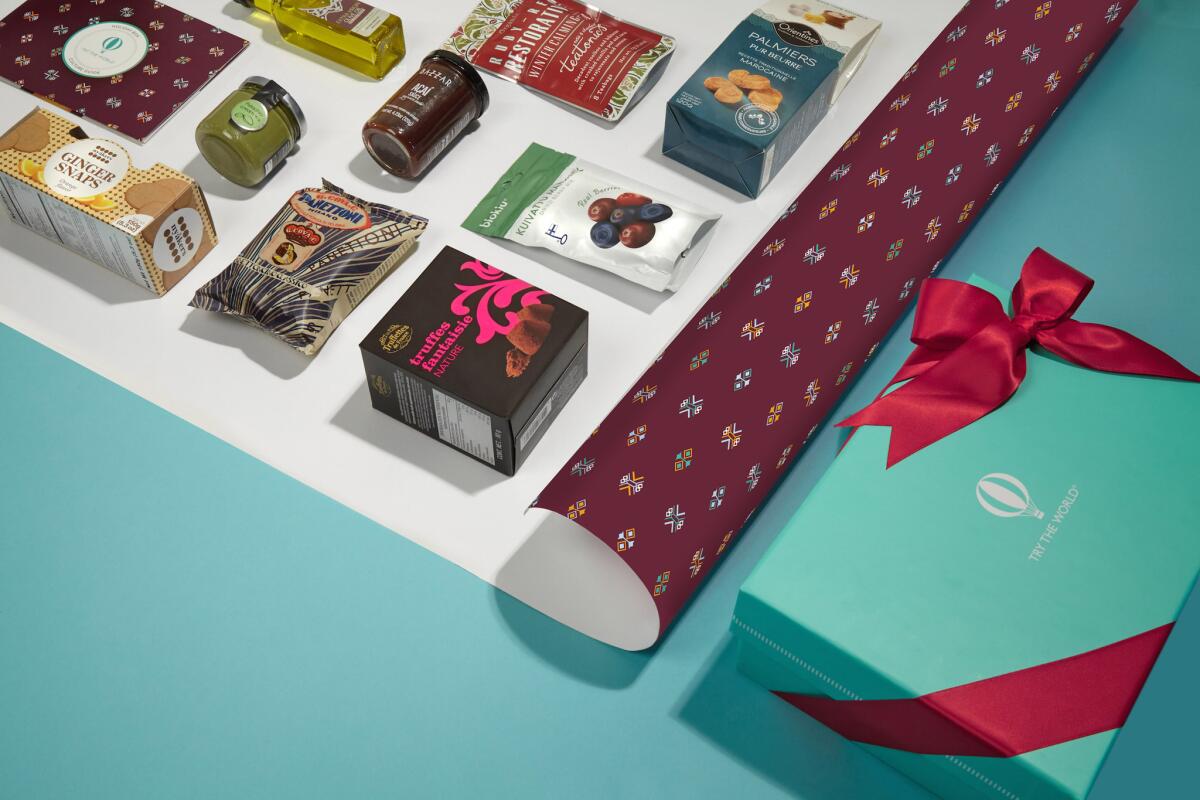 Try the World subscription gift boxes include a culture guide that lists the story behind each product and links to playlists.