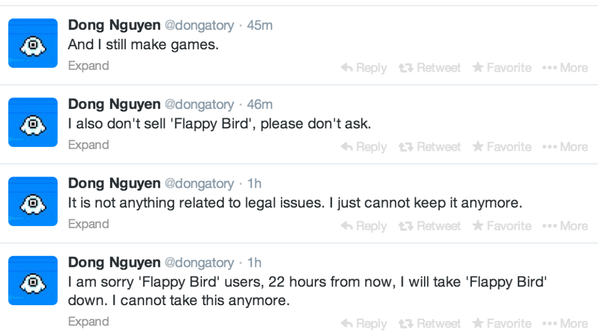 Flappy Bird' Game Deleted: Creator Pulled App Because It Was An