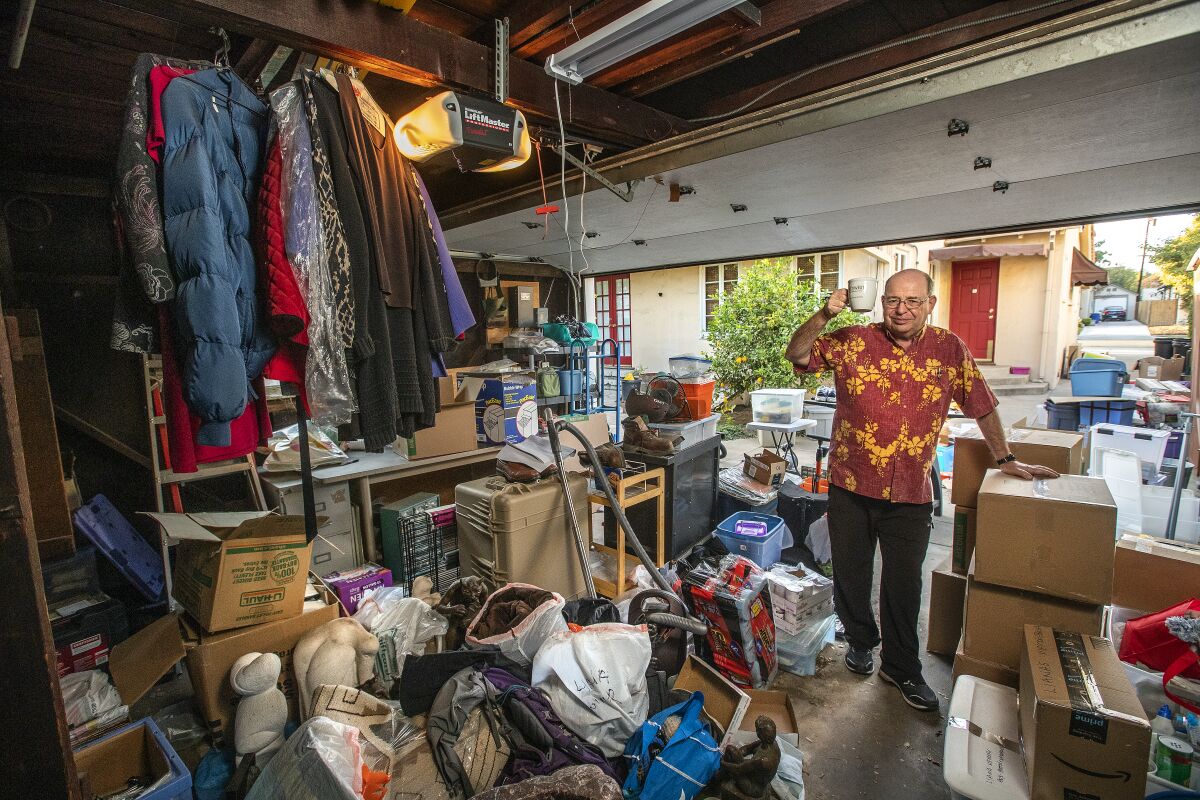 Andrew Kindler, a retired aerospace engineer, packing up his longtime San Marino home Dec. 16 to move to Arizona.