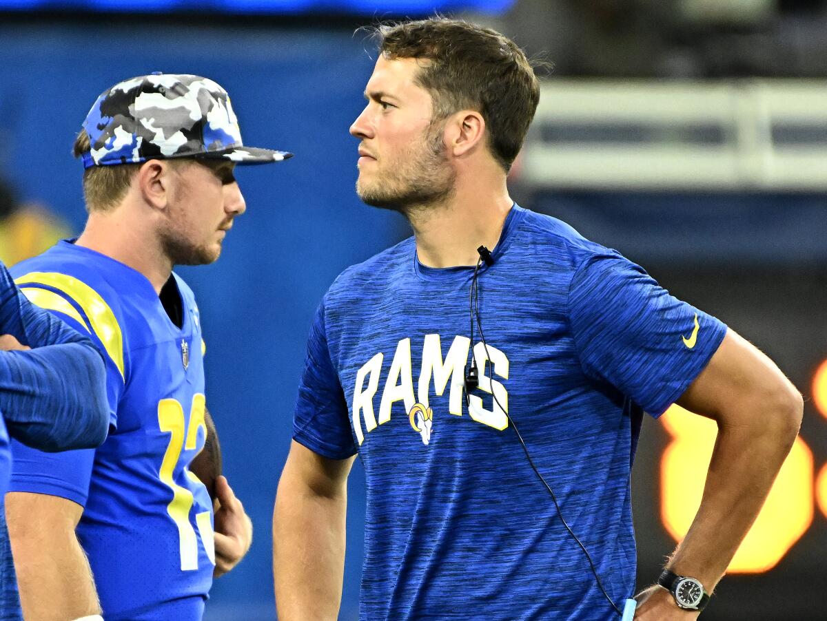 Rams' Matthew Stafford clears concussion protocol, won't start - Los Angeles  Times
