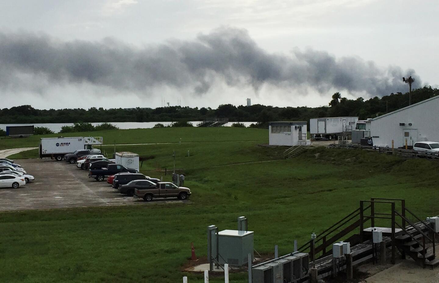 SpaceX Falcon 9 rocket explodes during test firing