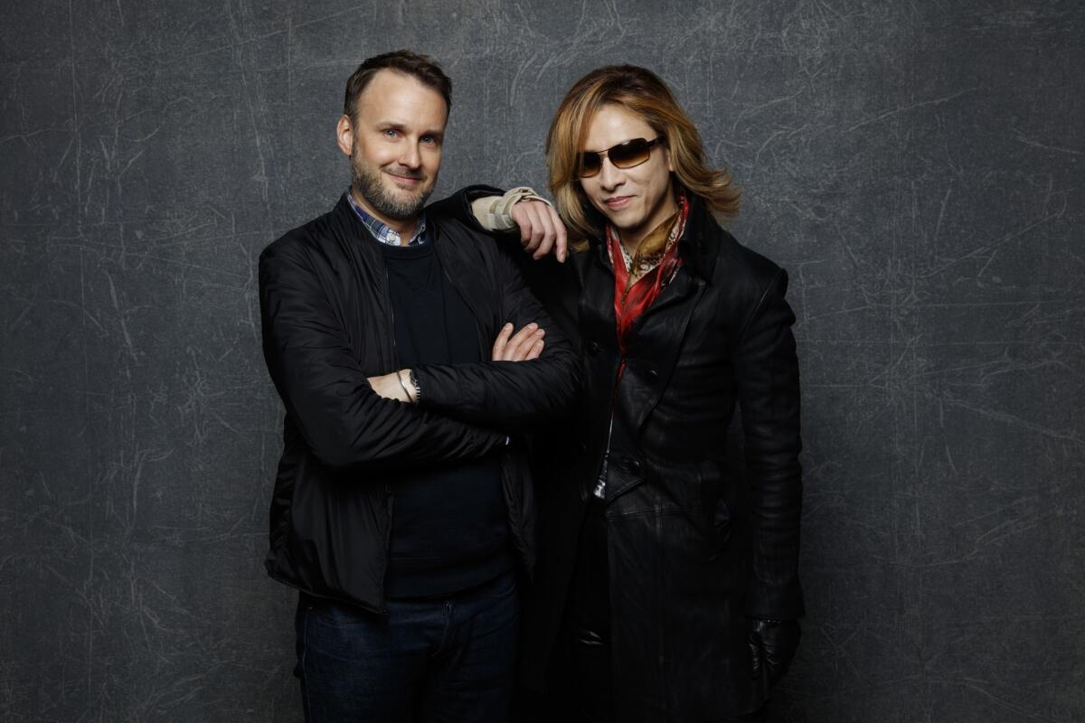 Filmmaker Stephen Kijak, left, with X Japan's Yoshiki, says, “I like to know what makes musicians tick.”