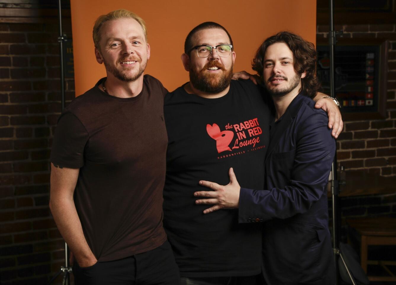 Director Edgar Wright (right)