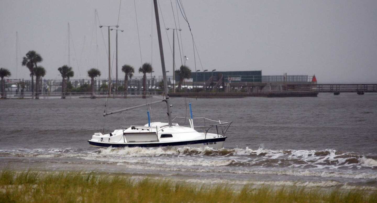 Tropical Storm Isaac: Sailboat