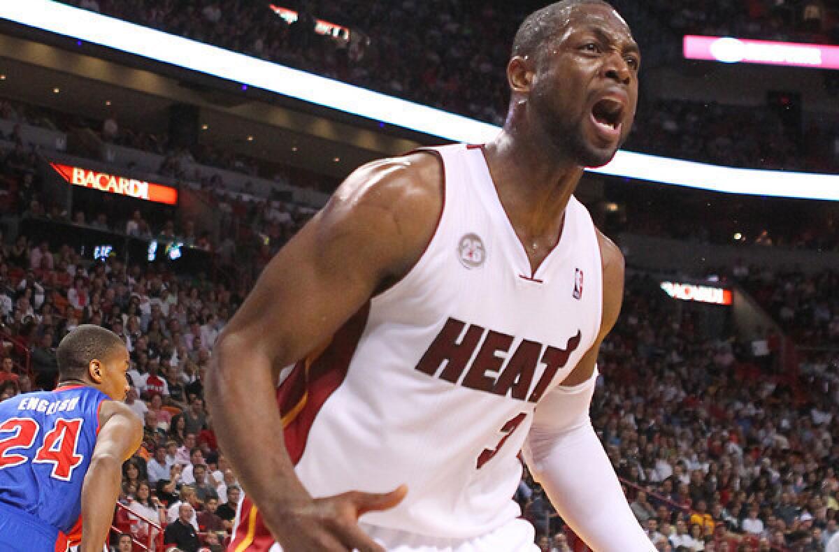 Heat guard Dwyane Wade, a 10-year veteran, has averaged 24.7 points, 6.1 assists and 5.1 rebounds in his career.