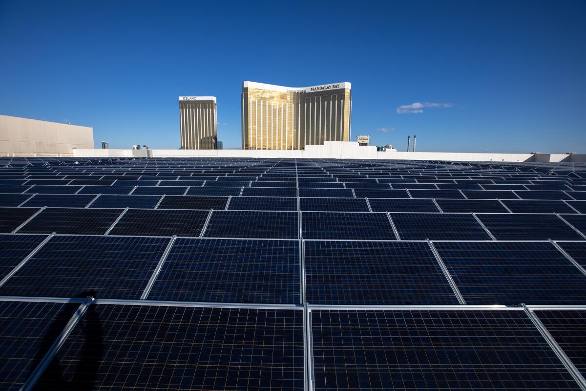 Mandalay Bay Convention Center in Las Vegas is home to one of the nation’s largest rooftop solar arrays.