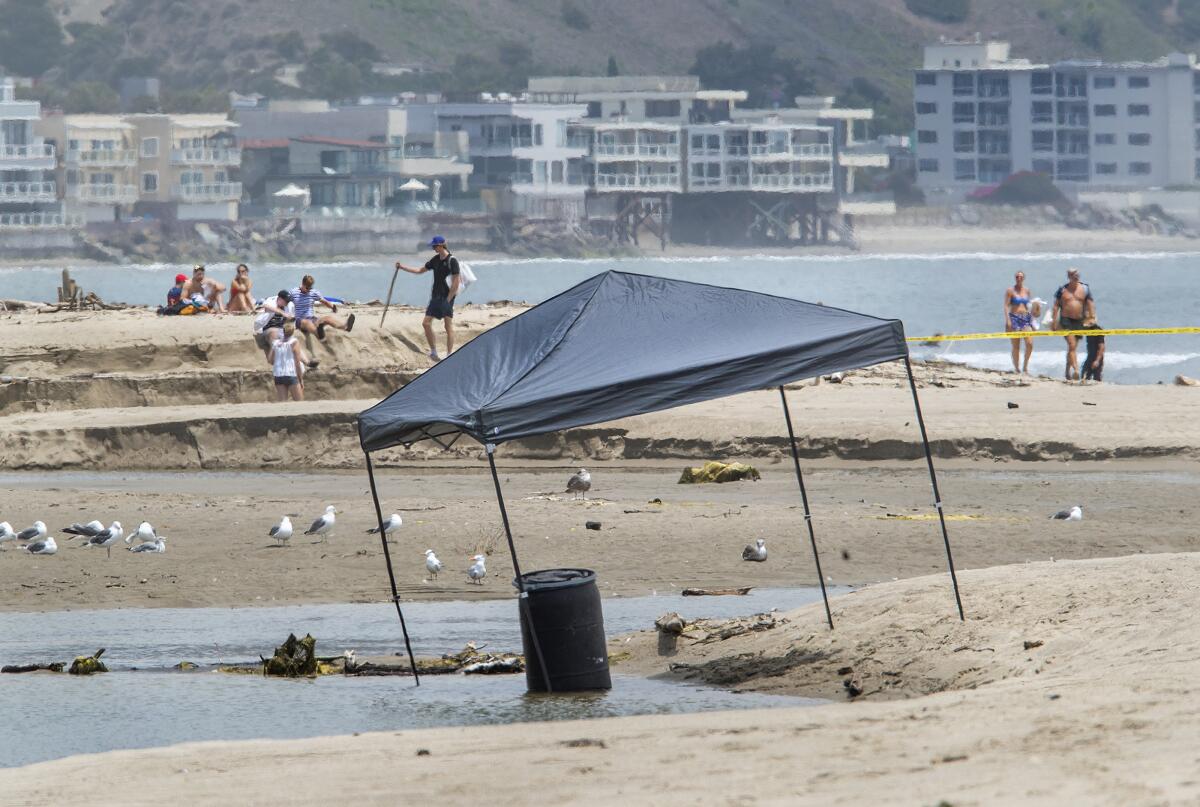 A body was discovered inside a 55-gallon drum in July at Malibu Lagoon State Beach. 
