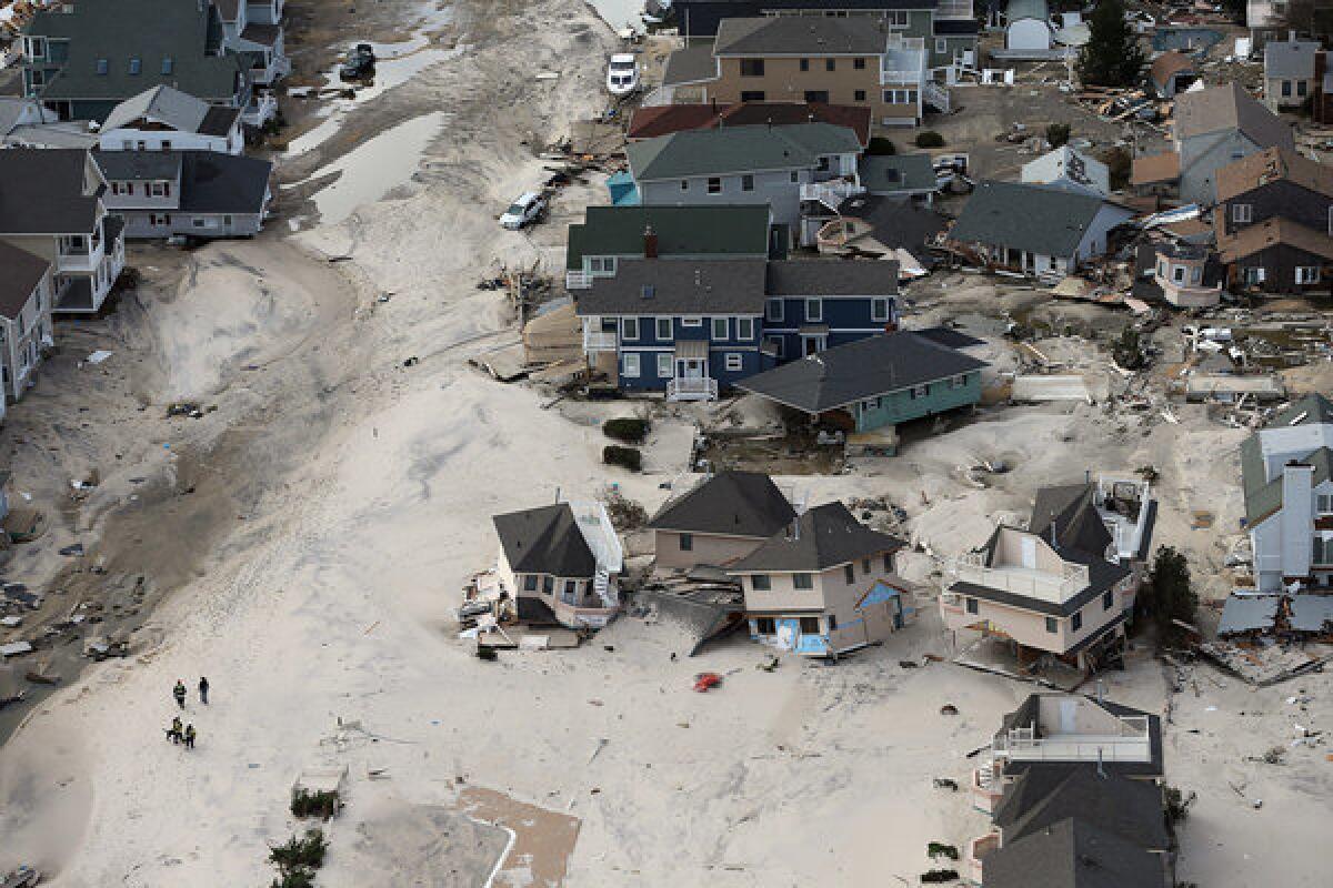 Homes wrecked by Sandy in Seaside Heights, N.J.